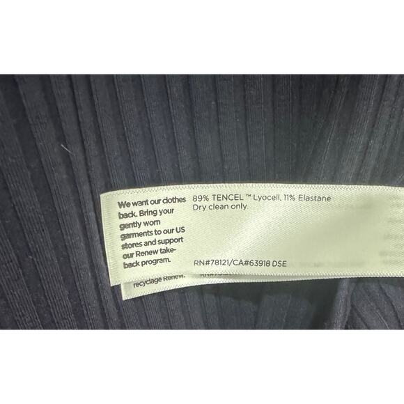 NWT! Eileen Fisher Blue Rib Knit Crew Neck Tunic Sweater XXS - Picture 9 of 9